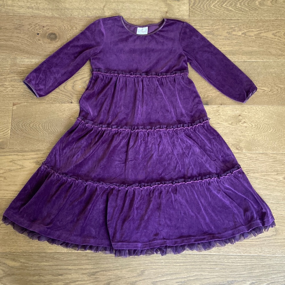 NWOT - Hanna Andersson Girl’s Solid Velour Dress